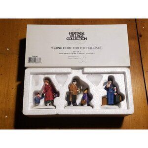 "Going Home For The Holidays" Set of 3 #58896 Heritage Village Collection